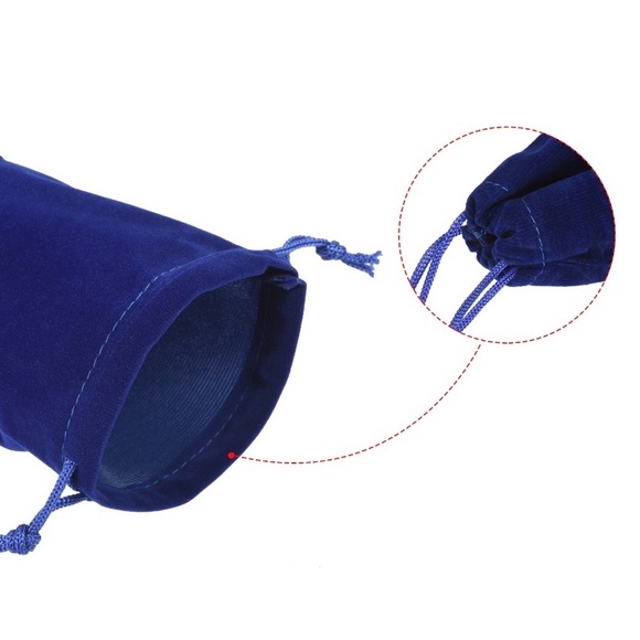 Purple Velvet Drawstring Bags - Picture 2 of 2